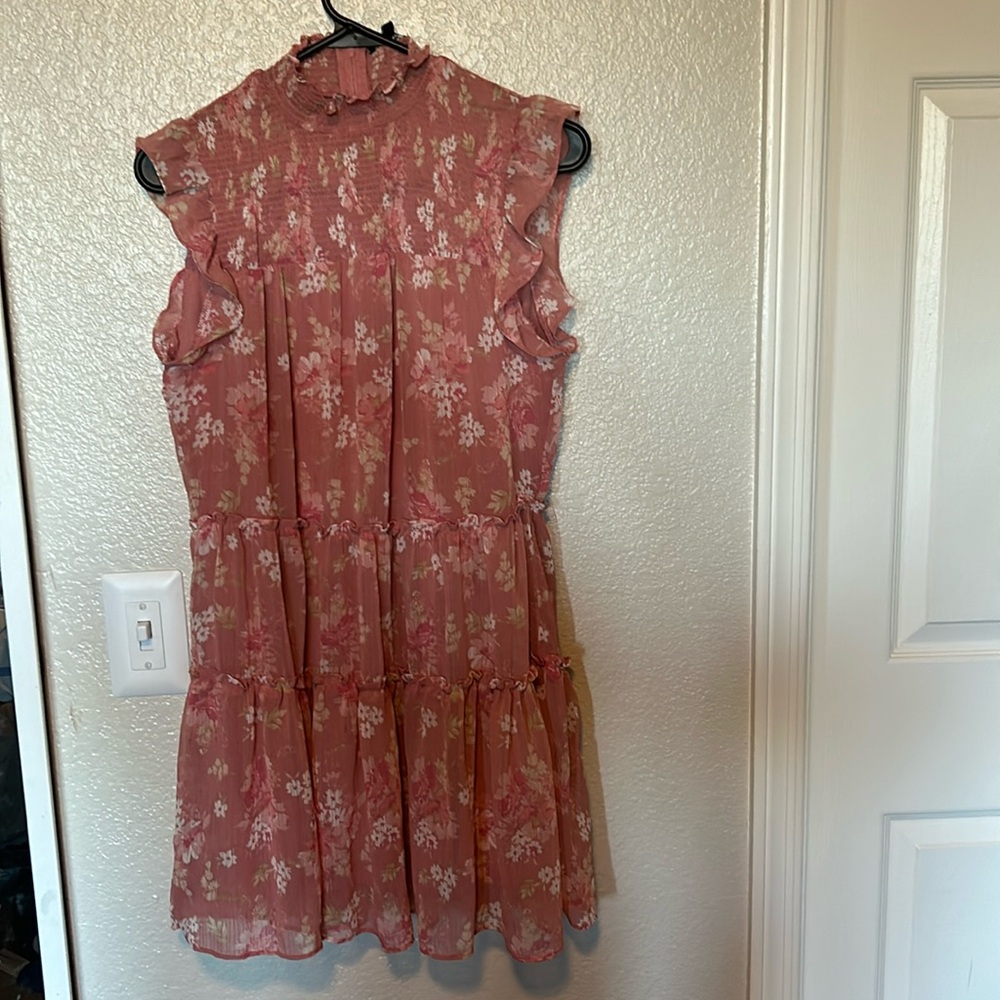 pink floral dress
